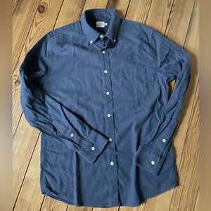 Faherty Dark Blue Casual Button Down Shirt